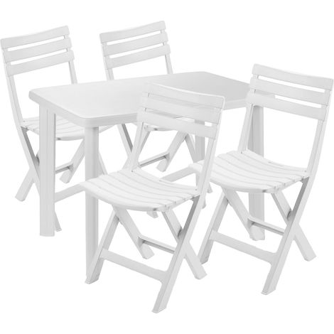 Gartengarnitur 5-teilig Weiß-MFRT036BI+4xMBIR80CBI (1/3)
