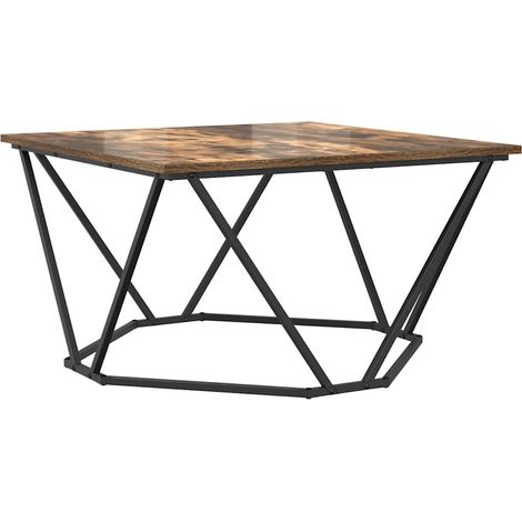 Table basse,Table d'appoint,Table de Salon Chêne fumé 80 x 80 x 45 cm CFW62535 (1/5)