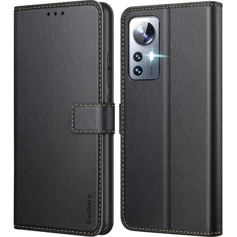 Coque portefeuille cuir pour Xiaomi 12 / 12X, avec porte-cartes et fonction support (1/5)