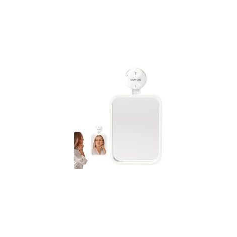 Miroir de salle de bain antibuée - miroir de douche à ventouse Facile à installer, convient aux lavabos et à l'entretien quotidien. (1/4)