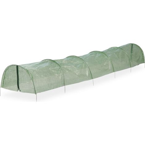 Túnel de cultivo para jardín protección de plantas 290 x 120 x 120 cm montaje rápido de PVC verde 130010723 (1/5)