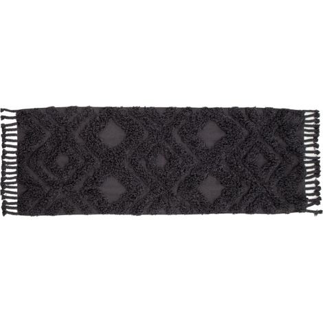 Tapis de Couloir Tufté "Hilma" 70x200cm Gris Foncé (1/5)