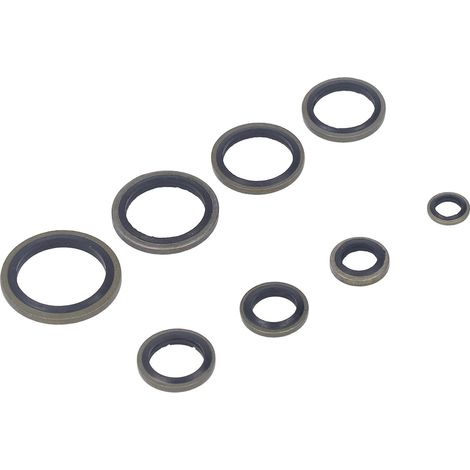 110 Pièces Joints d'Étanchéité M6-M20, Rondelles Métal-Caoutchouc pour Moteur, Plomberie et Réparation Automobile (1/5)