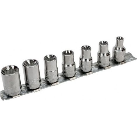 BAHCO - Jeu de douilles 3/8" pour vis TORX® - 7 pcs/rail