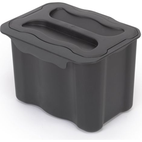 Poubelle de recyclage auxiliaire en plastique pour cuisine, 5 litres, gris anthracite (1/5)