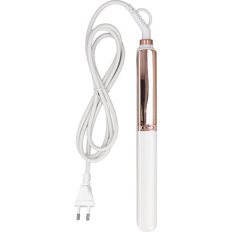 Lisseur cheveux plat chauffage rapide ultra fin 60W écran LED arrêt auto portable ionique blanc prise UE (1/5)