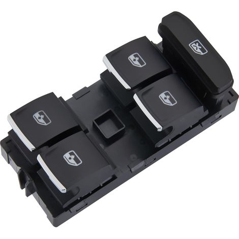 Hauptschalter für elektrische Fensterheber, kompatibel mit VW Volkswagen Golf GTI MK7 2014–2017. Steuerschalter auf der Fahrerseite, OE: 5G0959857C 5GG959857A