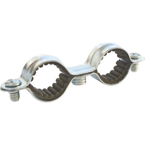 Collier de fixation double isophonique - Pour tube Ø18 mm - Sachet 2 pièces