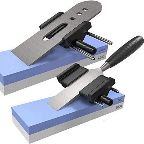 Guide pour le ponçage et set d'outils d'angle, kit pour affûter les ciseaux et kit d'outils pour affûter les couteaux pour couteaux et burins à bois (1/5)
