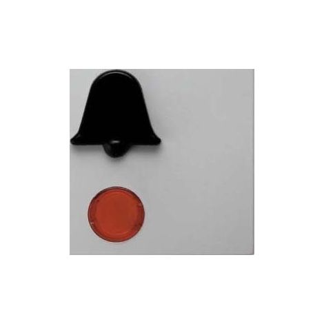 BERKER 16511959 WIPPE MIT ROTER LINSE UND ABTASTBAREM SYMBOL KLINGEL S.1/B.1/B.3/B.7 GLAS POLARWEIß, MATT