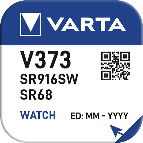 Micro pila de botón Varta silver sr68 - v373 1.55v blíster 1 unid ø9.5x1.65mm