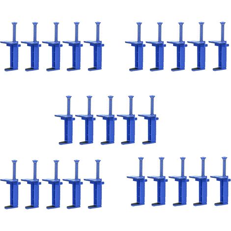 25 PièCes RevêTement Mur Constructeur Bâtiment Cadre Brique RevêTement Coureur Tiroir MaçOnnerie Outil Fixateur Bleu (1/5)