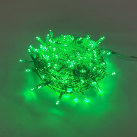 Indoor/Outdoor Christmas String Lights 10m 100 Steady Green LEDs