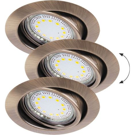 Rabalux Lite set 3 faretti orientabili GU10 bronzo (1/4)