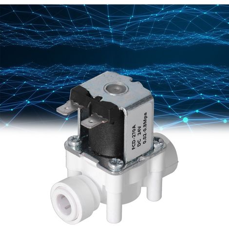 Vanne Solénoïde Électrique en Plastique 3/8" à Raccord Rapide Normalement Fermée 24V DC