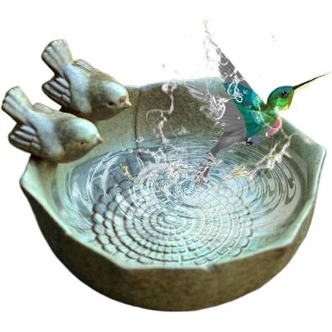 Bain d'oiseaux en Céramique Au Sol - Bassin De Nourrissage Au Sol pour (1/5)