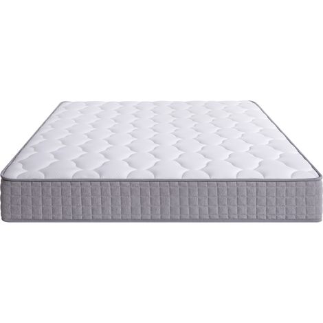 Colchón 120x200 cm, 7 zonas, soporte ergonómico, en tela, blanco (1/5)