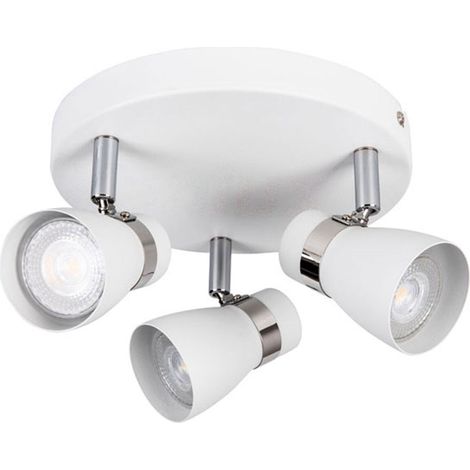 Plafonnier Kanlux ENALI 28764 3xGU10 blanc/chrome 20cm