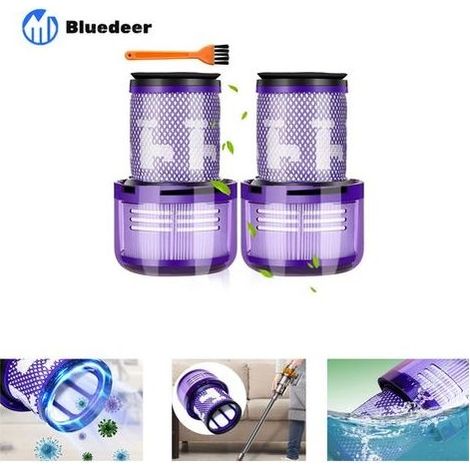 Lot de 2 Filtre Dyson v12, pour Aspirateur Filtre Dyson v12 Slim Absolute, pour Filtre Dyson v12 Accessoires HEPA lavable, filtre arrière Dyson v12 Slim pièce de rechange 971517-01 (1/5)