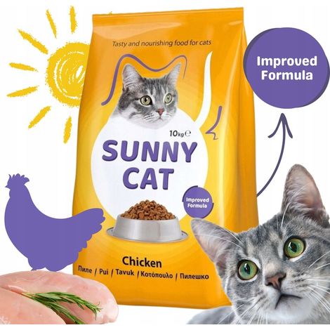 Cibo secco per gatti Sunny Cat CON POLLO 10 kg