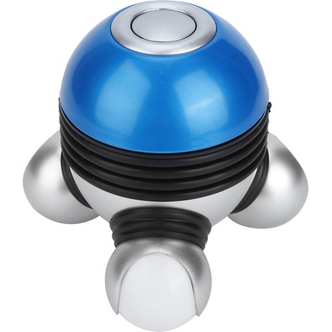 Mini masseur vibrant portable pour le corps avec lumière LED pour soulager les douleurs de la tête, du cou et des jambes (bleu) (1/5)