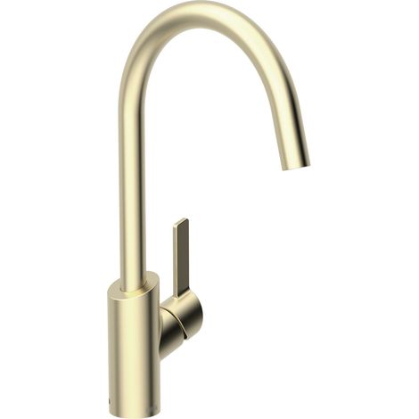 Bristan Maple Brushled Brass EasyFit Kitchen Sink Mixer Tap + Easy Fit Base (1/4)