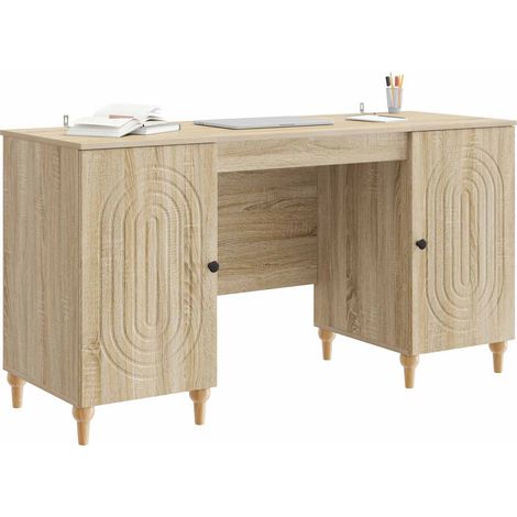 Maison Exclusive - Schreibtisch mit Regal Sonoma 142,5 x 50 x 75