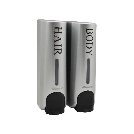 DISPENSER DI SAPONE LIQUIDO A PARETE DOUBLE SILOS- Lt 0,35 x 2  - H. 215 mm- DH- pezzi 1 (1/2)