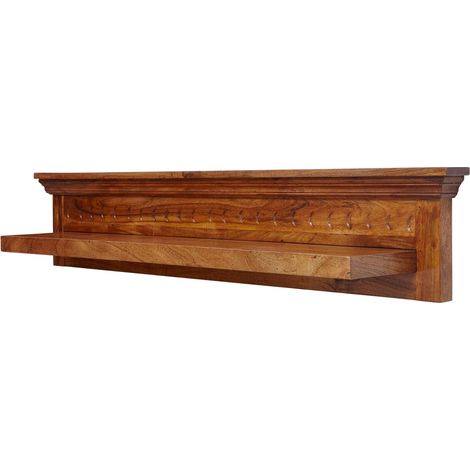 Wandregal Akazie 124x22x24 honig lackiert OXFORD 0334