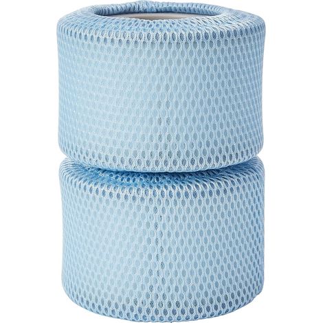 UK B0303604/B0303499 Lot de 2 Cartouches filtrantes avec Filets de Protection et Couvercle en Maille 90 Plis pour Piscine à Bulles et Spa, compatibles avec Tous Les jacuzzis Blanc (1/4)