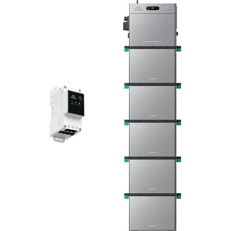 Zendure SolarFlow 2400 AC+ – Stockage AC 2400W, 2,4 kWh extensible à 16,8 kWh, compatible solaires, Plug & Play, 2400VA. avec Compteur intelligent 3CT, avec 5xAB3000L (14.40 kWh)