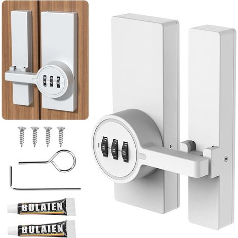 Sliding Door Lock, 3 Digit Combination Door Lock (1/5)