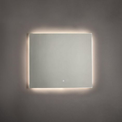 FugaFlow Eccelente Arredo Miroir salle de bain 80x70cm avec éclairage LED indirect et interrupteur capteur (1/4)