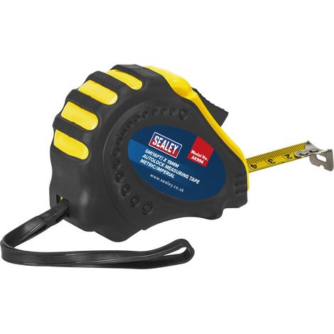 Sealey Metric/Imperial Auto Lock Tape Measure 5m(16ft) x 19mm AK994