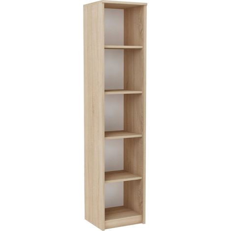 Armoire de Bureau - Table de chevet 1 tiroir haut 1 tiroir bas - Panneau stratifié chêne artisan-anthracite, étagère ouverte (1/4)