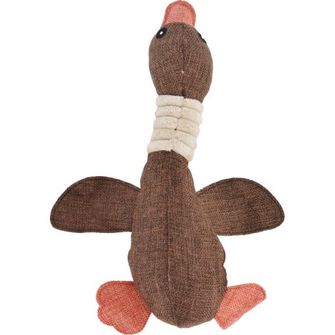 Pet Dog Toy Cute Duck Shape Biting Chewing Teeth Cleaning Toy Training Accessory 30cmBrown