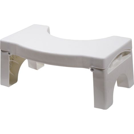 Tabouret de toilette pliant Aidapt VB540C conçu pour soutenir une posture de toilette correcte, Facile à nettoyer (1/4)