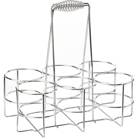Kela 49880 Cestello portabottiglie per 6 Bottiglie, Metallo Cromato, Loop, Metal, Argento, 31 x 31 x 21 cm (1/4)