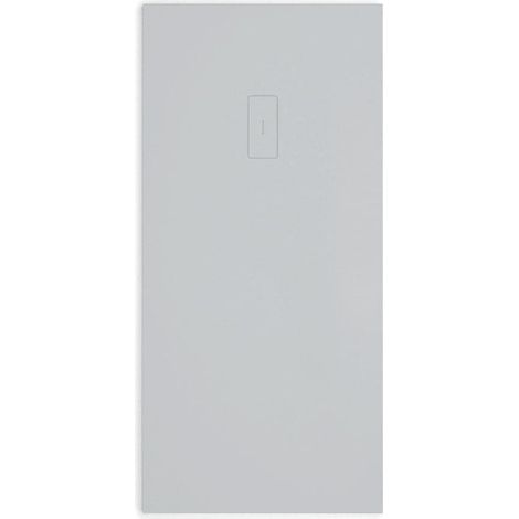 Mineralguss-Duschwanne extra flach FUSION Schieferoptik GRAU 100x100cm