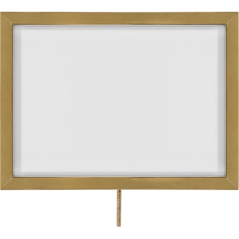 Cadre d’affiche pour poteau de balisage avec corde - Horizontal - Laiton (1/4)