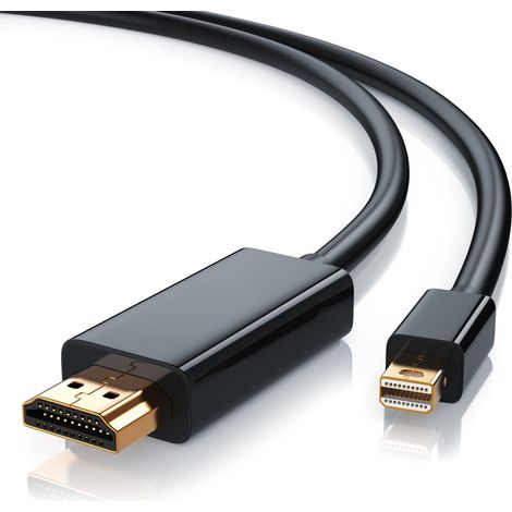 CSL Mini DisplayPort zu HDMI Typ A Audio- & Video-Kabel, Premium Full HD MiniDP Adapter Monitor Kabel - 2m (1/5)