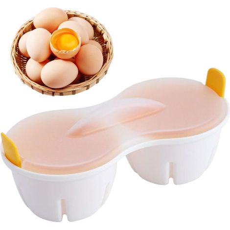 Cuiseur à œufs pour micro-ondes, Pocheurs d'œufs rapides Cuiseur d'œufs à la coque Outil de cuisson Ustensiles de cuisine Pour œufs durs et mous (1/4)