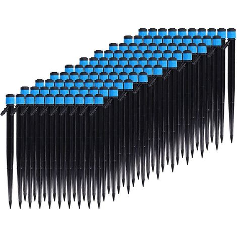 100 goutteurs/sac, tête d'arrosage universelle 360° de 18 cm pour tuyaux de 4/7 mm (1/5)