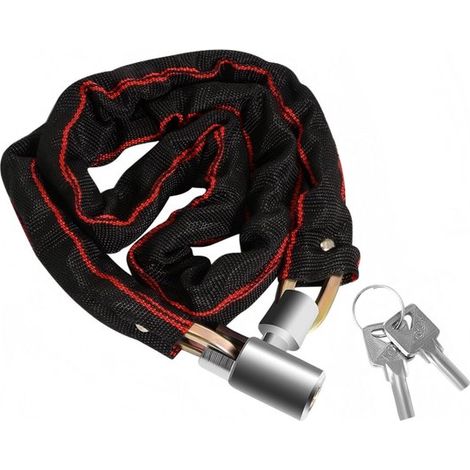 Diebstahlsichere Kette 125 cm Fahrradsicherheitskette Inklusive 2 Schlüsseln Hochsicheres Kettenschloss Geeignet für Motorräder Mountainbikes und (1/5)