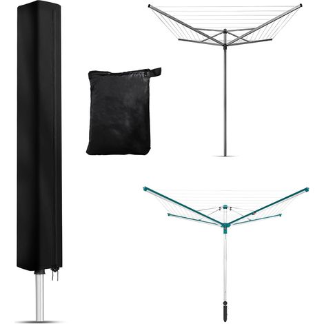 1 Housse de protection pour étendoir parapluie, tissu Oxford 420D, imperméable avec fermeture éclair, pour séchoir extérieur 3 ou 4 bras