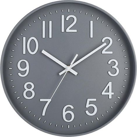 Horloge murale à grands chiffres, facile à lire, à piles, moderne et silencieuse (sans tic-tac). (1/5)