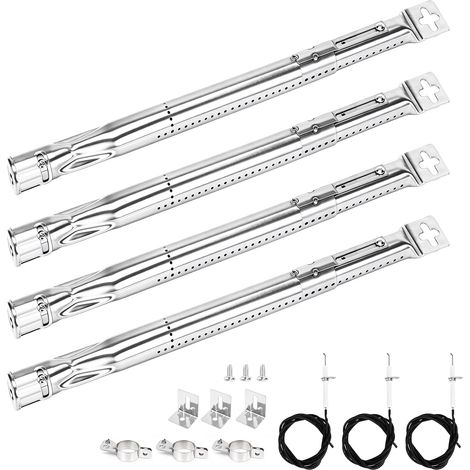 Universalbrenner (35,5 bis 48,3 cm) für Charbroil, Landmann, Enders, Napoleon, Barbecook, Tepro, Campingaz, Taino, Proficook, 4 Stück (1/5)