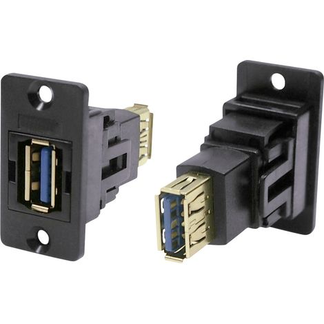 Adapter, Buchse, Einbau USB-Buchse Typ A - USB-Buchse Typ A CP30605NX Cliff Inhalt: 1 St.