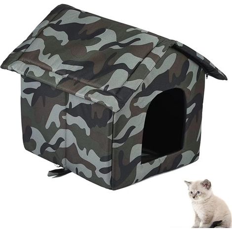 Refugio exterior impermeable para gatos: jaula resistente y plegable. (1/5)