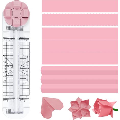 Coupe-Papier, 4 En 1 Outil De Scrapbooking Multifonction Avec Protection De SéCurité Pour Couper Des Courbes Droites En PointilléS Et Des Lignes De Plis (1/5)